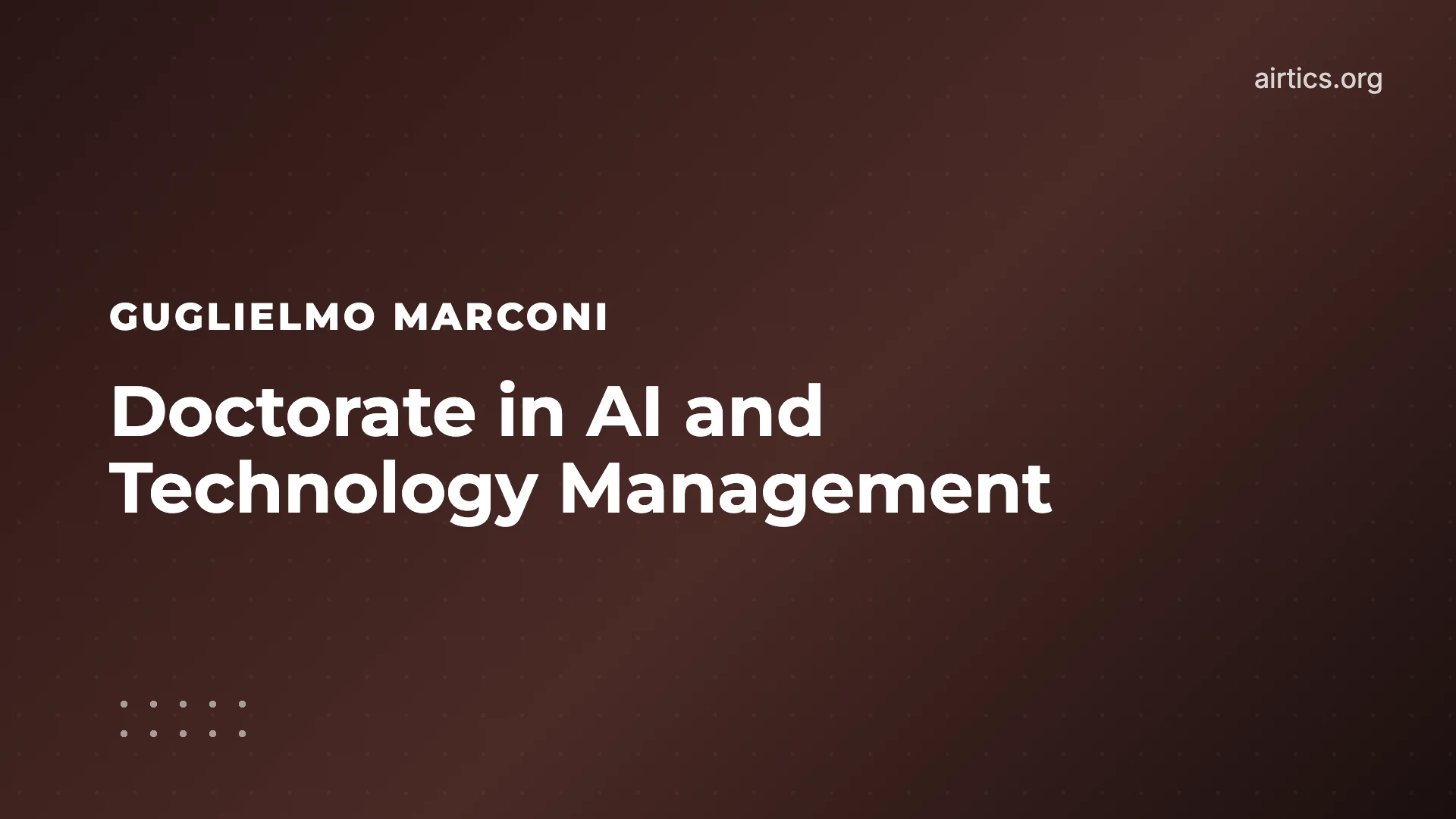 Doctorate in AI and Technology Management - Airtics Education