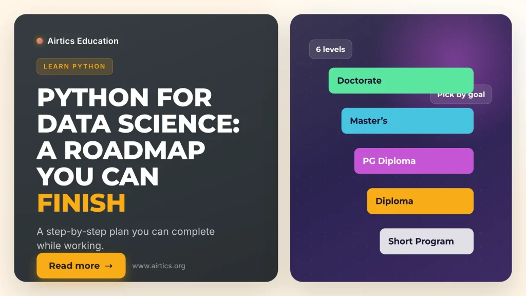 Python for Data Science: A Roadmap You Can Finish While Working - Airtics Education