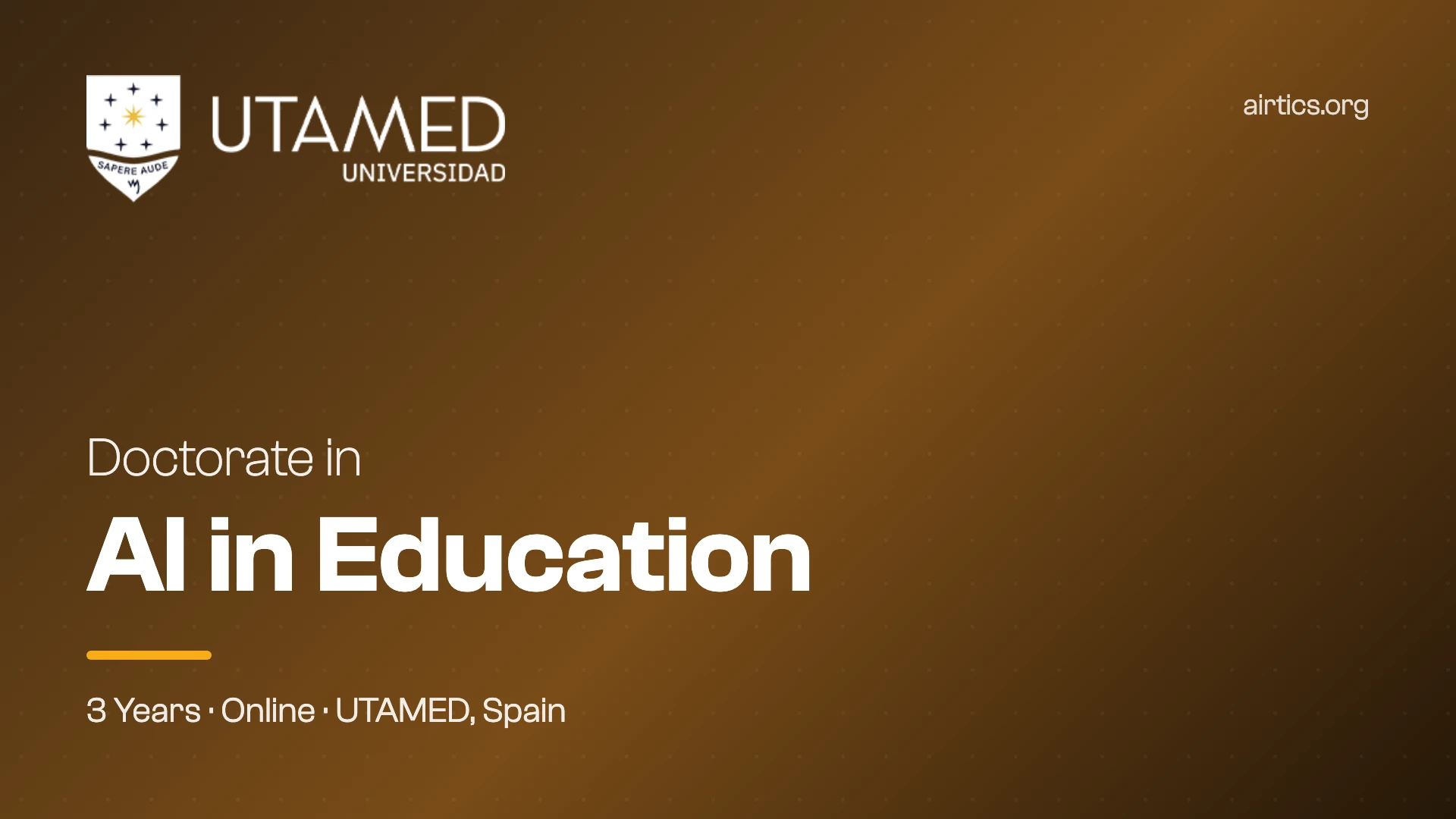 Doctorate in AI in Education, Airtics Education