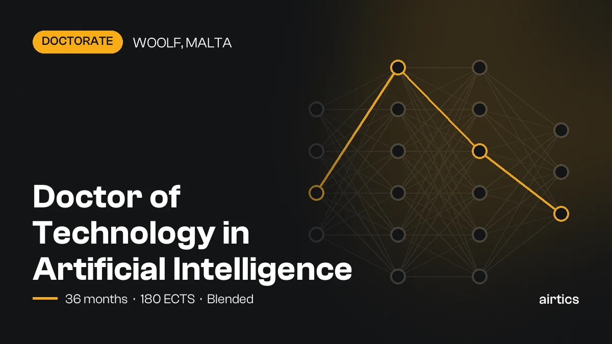 Doctor of Technology in Artificial Intelligence: online doctorate awarded by Woolf, Malta
