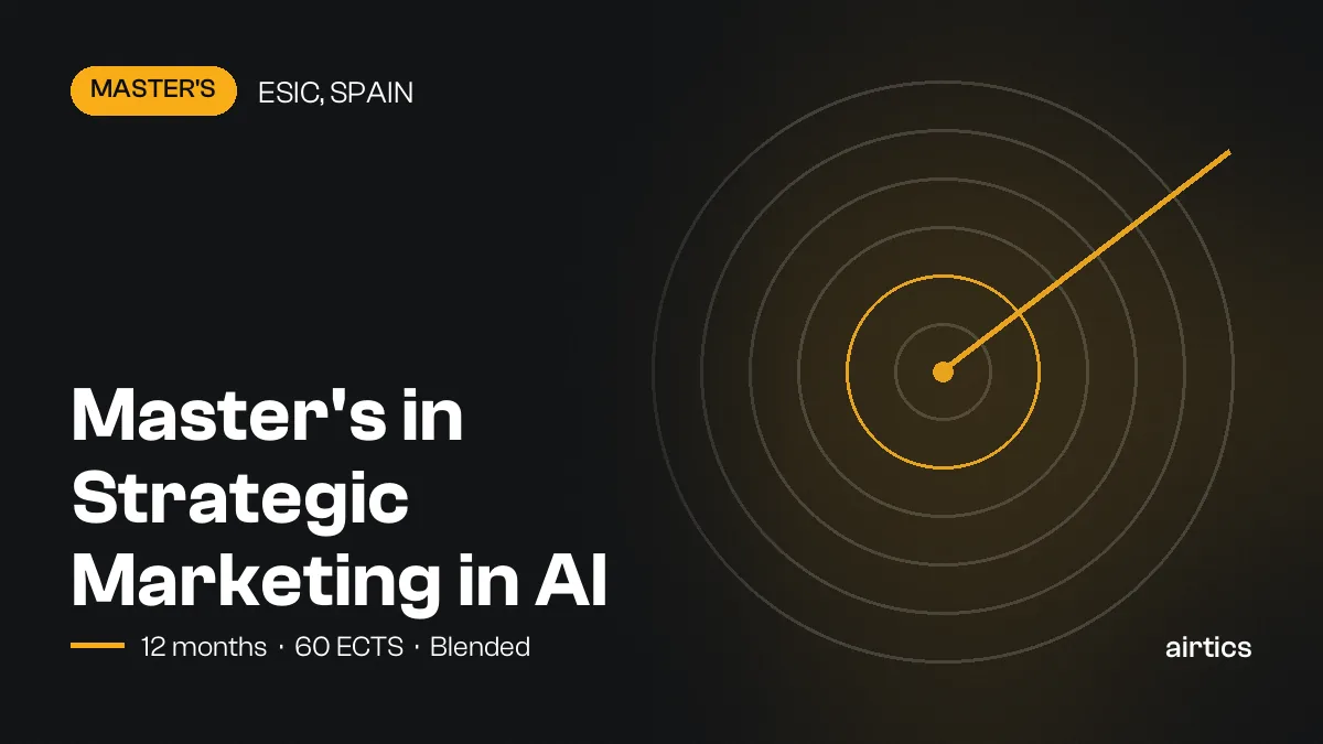 Master's in Strategic Marketing in AI: online master’s awarded by ESIC Business & Marketing School, Spain